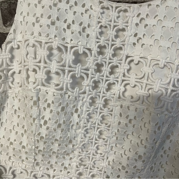 NWT Lilly Pulitzer Delia shift dress white crochet sleeveless - Picture 12 of 14